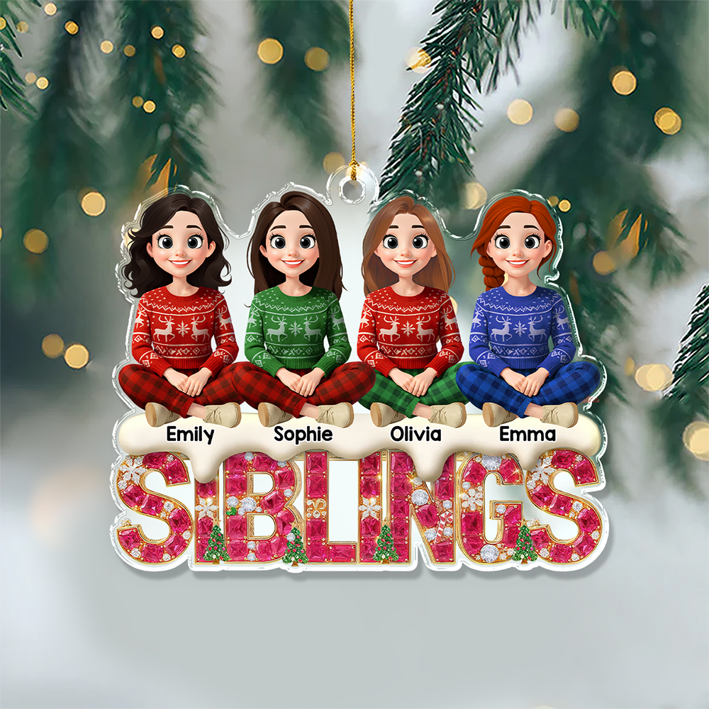 Besties Forever - Personalized Acrylic Ornament LM32 895943