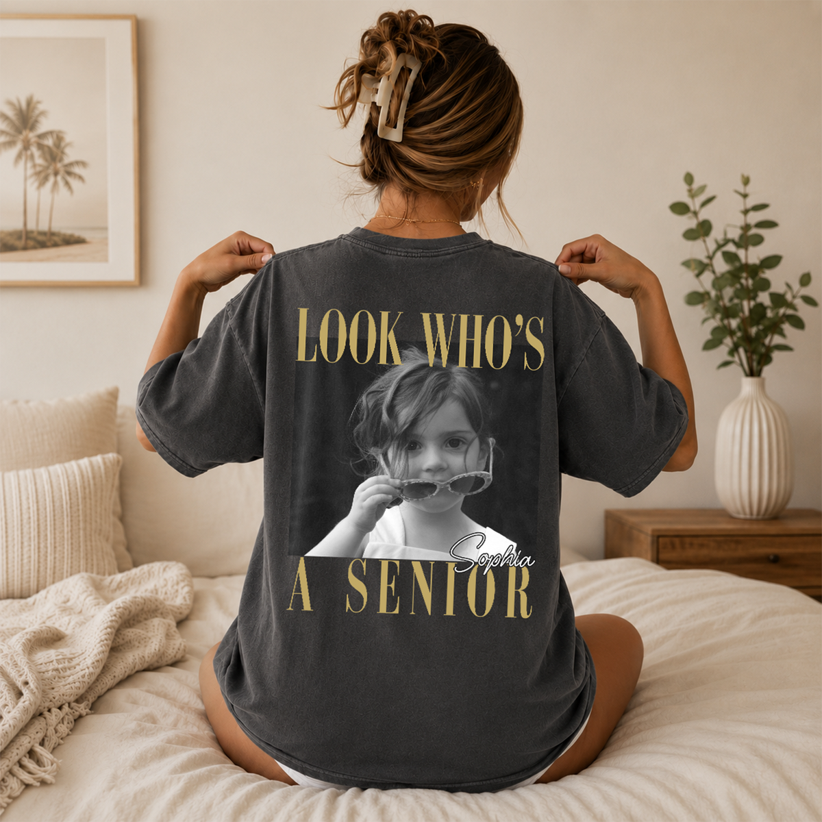 Custom Photo Look Who's A Senior Back Comfort Shirt - Back To School Gift HA75 922064