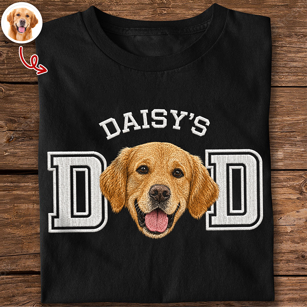 Custom Photo Dog Cat Dad Embroidered Shirt - Personalized Father’s Day Gift CH07 911486