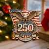 Personalized America 250th Anniversary Patriot Eagle Wooden Ornament HO82 903402