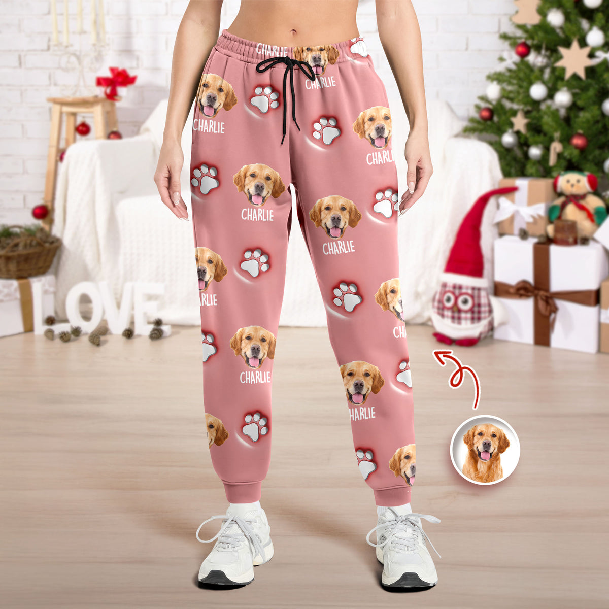 Custom Dog Face And Paw - Personalized Custom 3D Inflated Effect Sweatpants CH07 899694