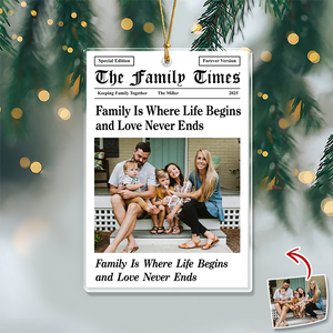 Custom Photo The Family Times Acrylic Ornament Holiday Keepsake HO82 894744