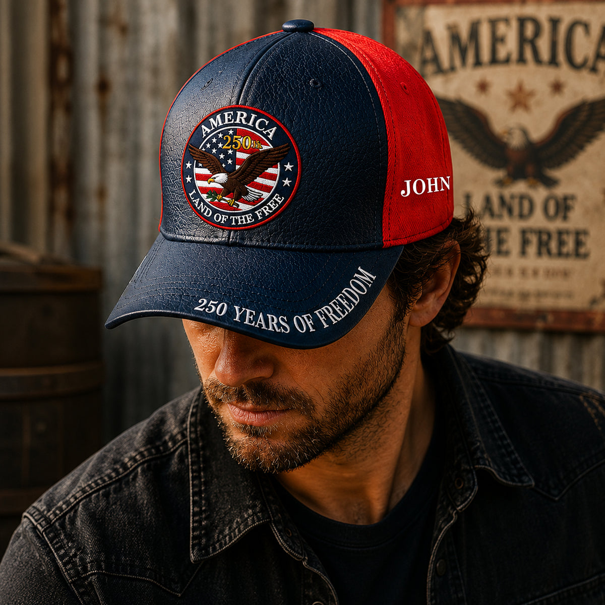 Personalized Land Of The Free 250 Years Classic Cap TH10 170053