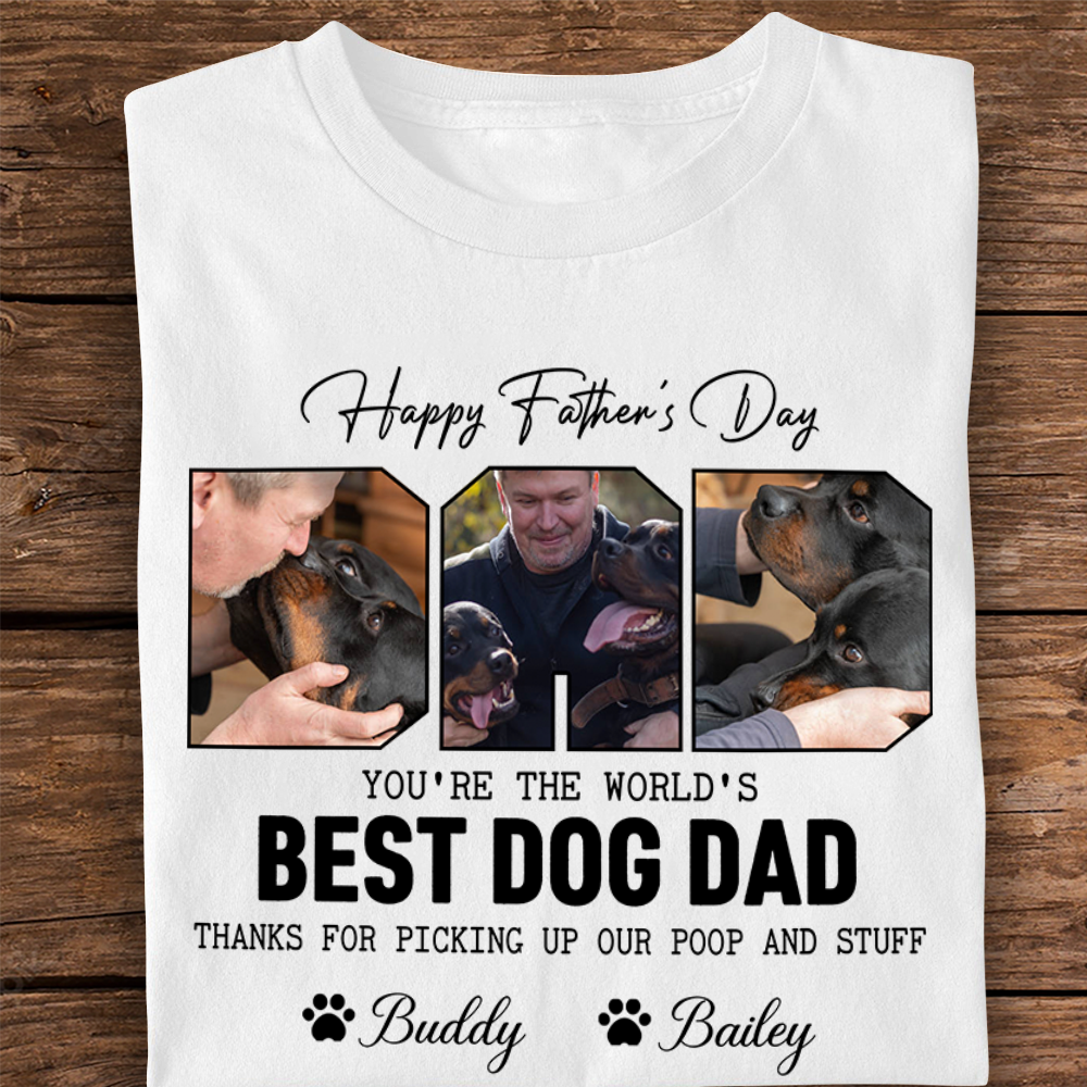 Custom Photo Happy Father's Day Best Dog Dad Shirt Gift For Father's Day HO82 893968