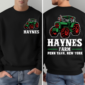 Personalized Tractor Farming Back & Front Dark Shirt CH07 895792