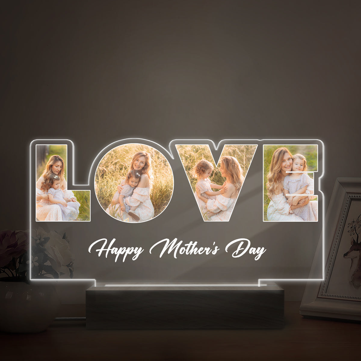 Custom Love Photo Happy Mother's Day Acrylic LED Night Light TH10 892601
