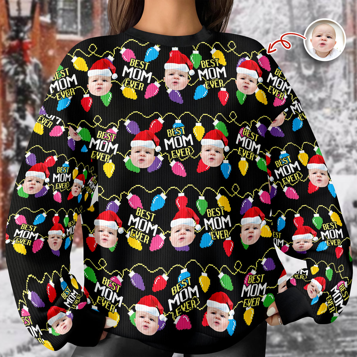 Custom Photo Christmas Best Dad Ever Ugly Sweater Gift For Family HO82 900416