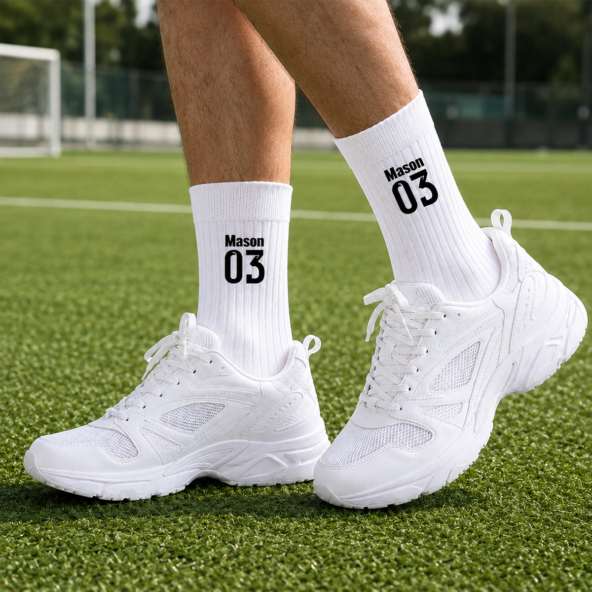Personalized Custom Name And Number On Embroidered Socks For Sport Player TH10 170921