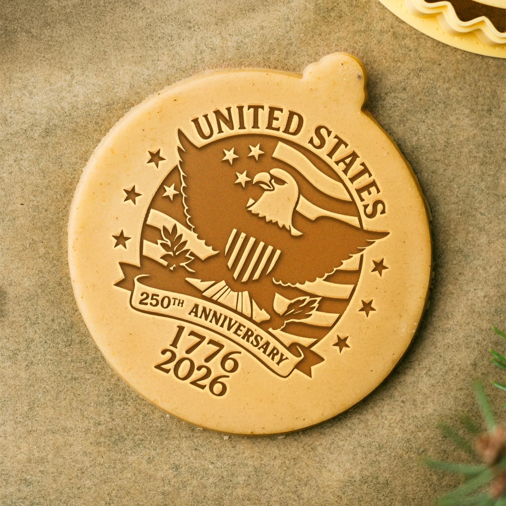 USA 250th Anniversary Eagle USA Flag Cookie Stamp HO82 900666