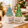 Personalized Name Couple Mini Ceramic Pot with Glass Christmas Tree HO82 903520
