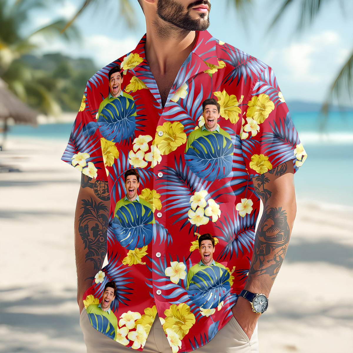 Custom Photo Faith, Family & Freedom 1776 - 2026 Hawaii Shirt TH10 898371