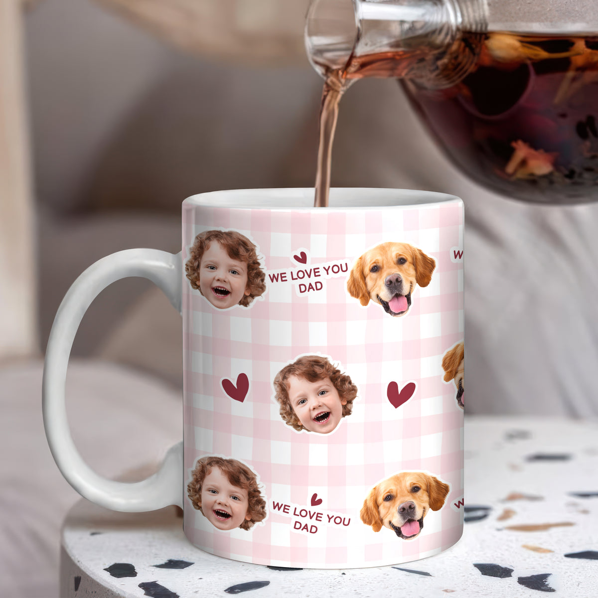 Custom Face Photo I Love You Mug Gift For Mom Dad LM32 899967