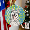 Custom Pet Watercolor Portrait Ceramic Ornament Gift For Pet Lovers CH07 180162