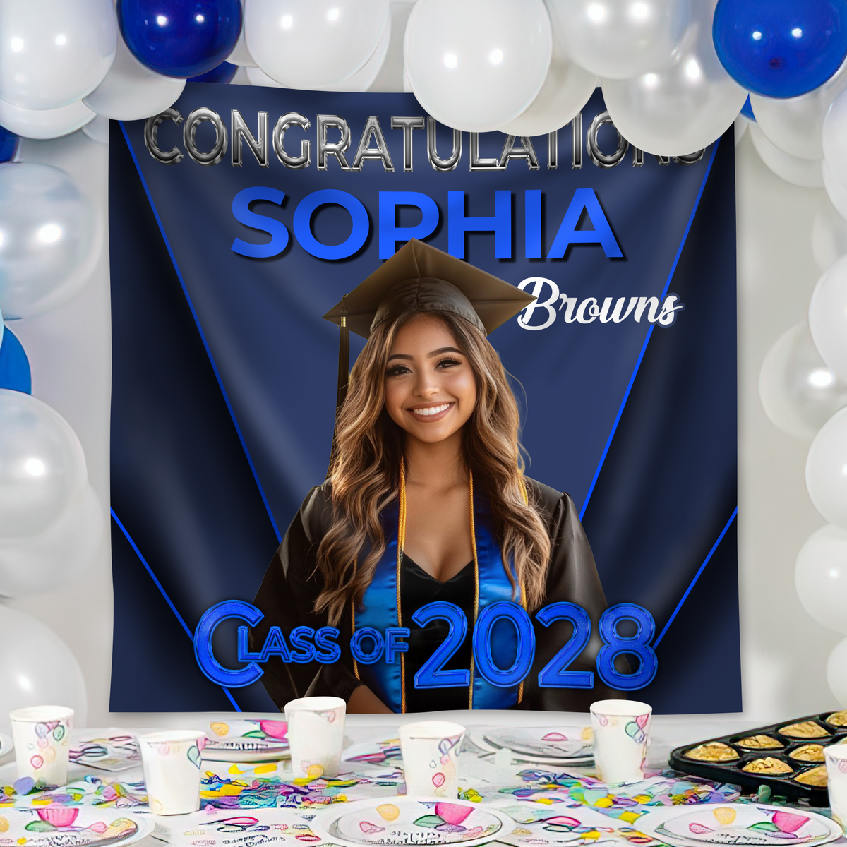 Custom Photo Class of 2026 Graduation Backdrop LM32 899205