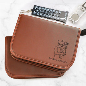 Custom Dad And Kids Portrait Photo Drawing Style Family Golf Set Engraved Accessories HA75 898652