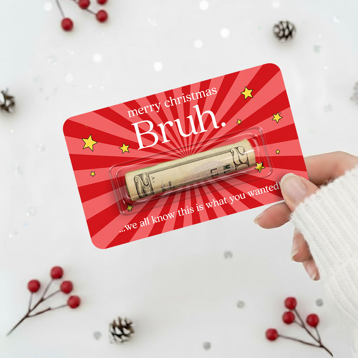 Personalized Santa Saw Your Wish List Money Gift Card Gift for Family & Friends LM32 669715