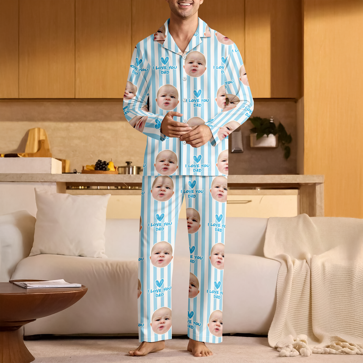 Custom Funny Face Best Dad, Mom Ever Pajamas Gift For Family LM32 669817