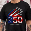 1776–2026 250 Years America Anniversary Embroidered Effect Dark Shirt LM32 668917