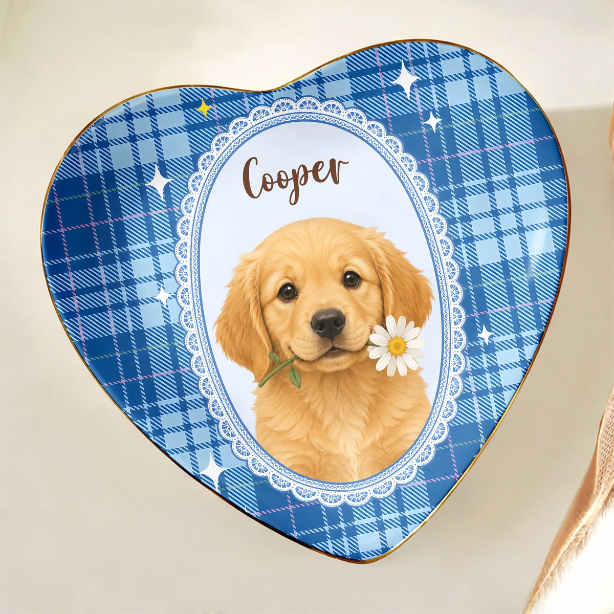 Custom Cartoon Pet Photo Vintage Jewelry Dish Gift For Pet Lovers LM32 669739