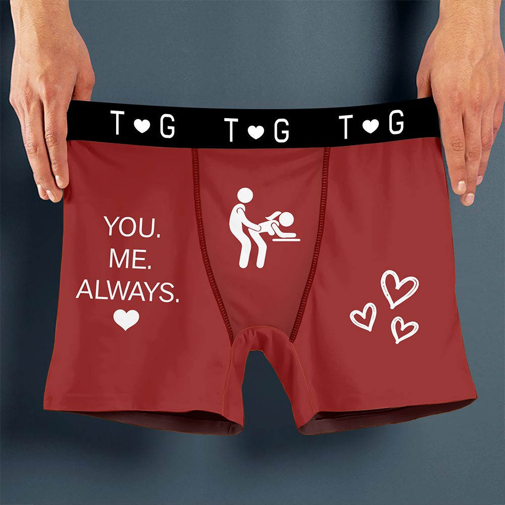 Personalized Funny Couple Boxer Briefs – Custom Name Men’s Underwear, Romantic Gift for Husband & Boyfriend LM32 669857