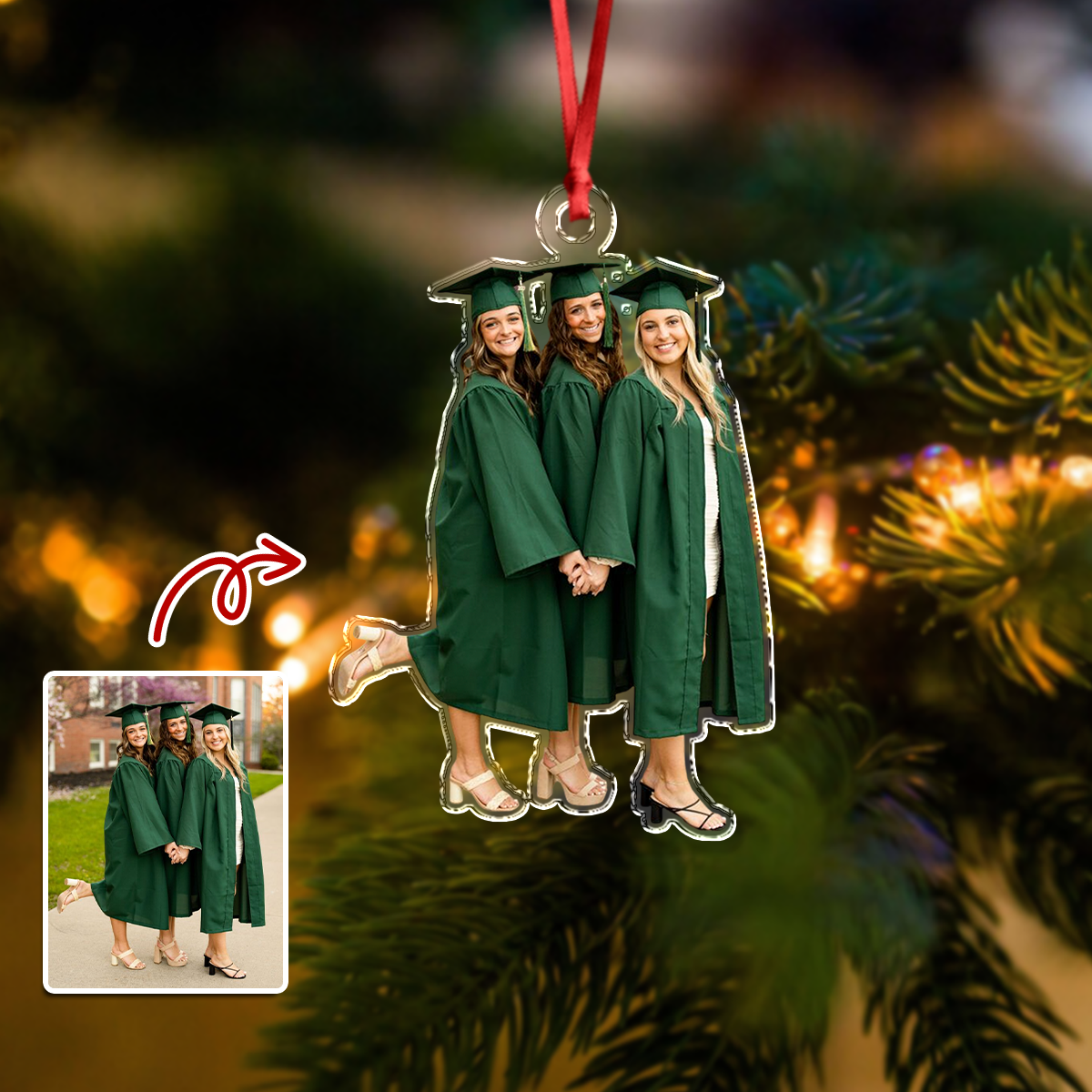 Custom Photo Bestie Acrylic Ornament Gift For Graduate HO82 900648