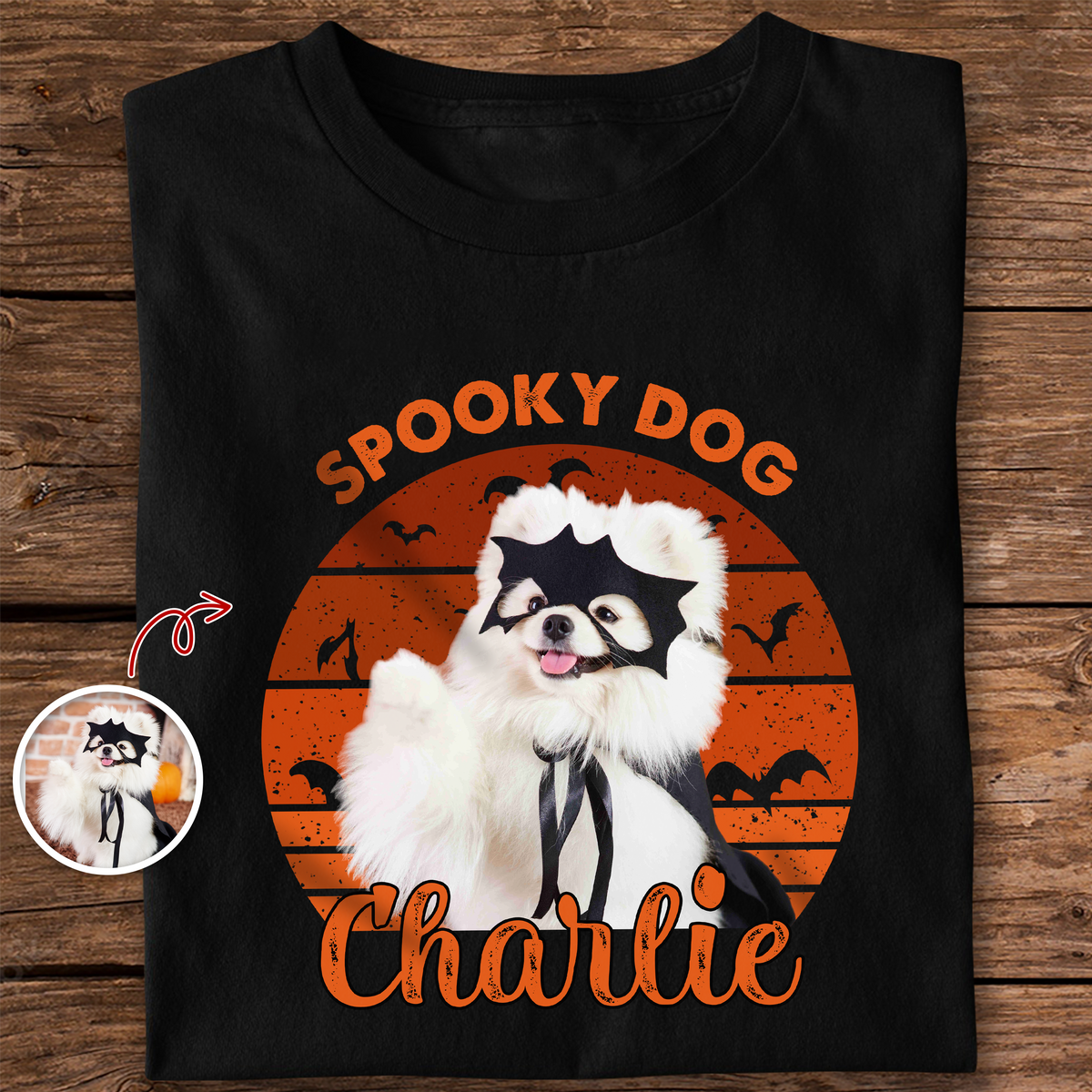 Custom Dog Cat Photo Pet Spooky Halloween Dark Shirt HO82 894986