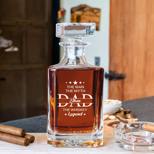 Personalized Gift To Dad The Man The Myth The Legend Decanter HO82 894496