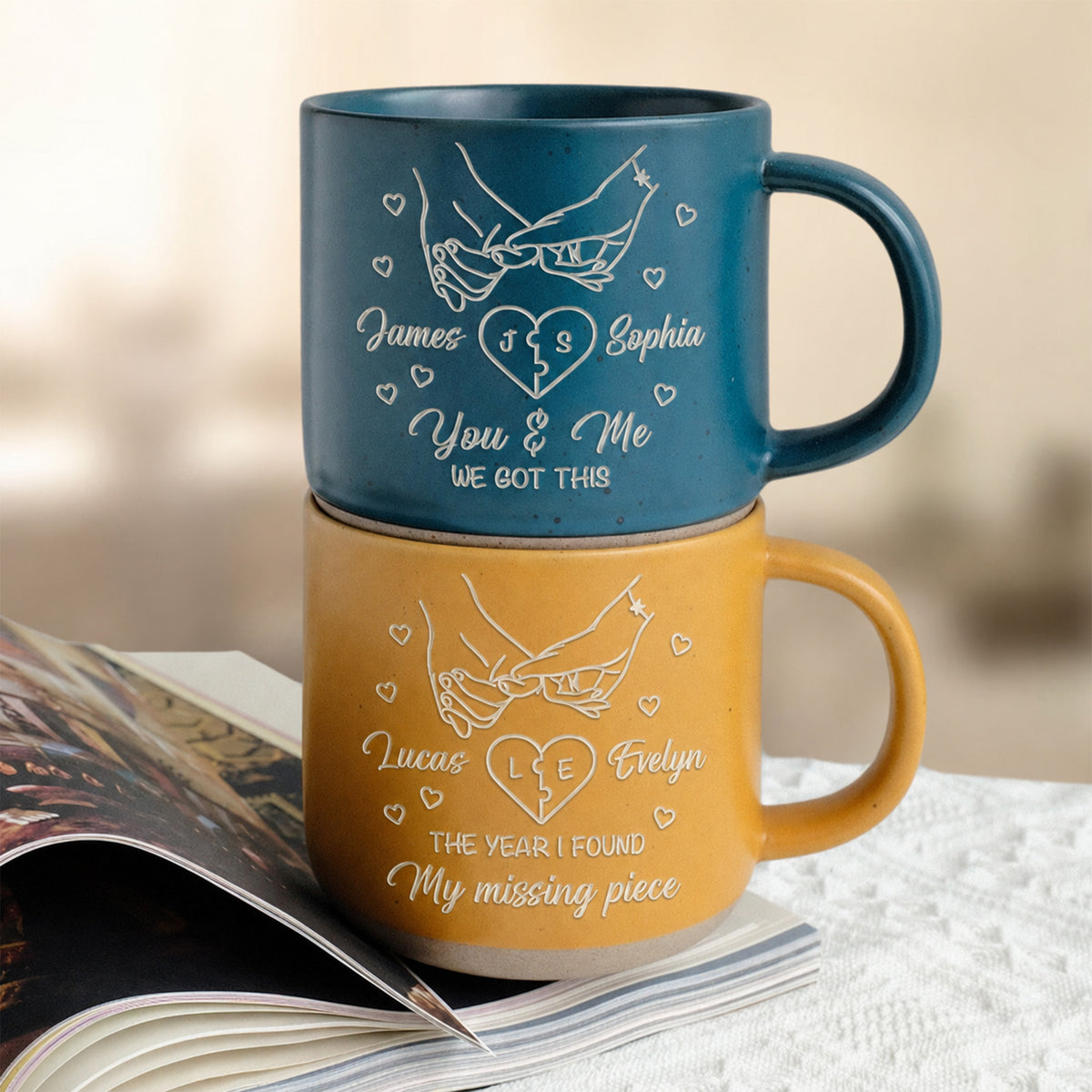 You & Me We Got This Personalized Engraved Pottery Mug Gifts For Couples CH07 180294