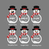 Personalized Name Funny Face Christmas Snowman LED Wooden Ornament LM32 669753