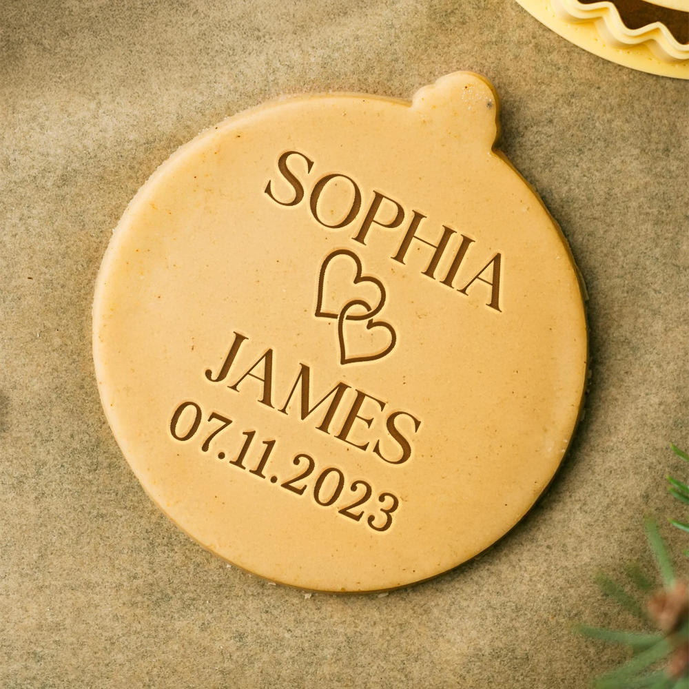 Custom Wedding Cookie Stamp, Personalized Name & Date Cookie Embosser, Wedding Favor Baking Stamp, Bridal Shower Gift CH07 911960