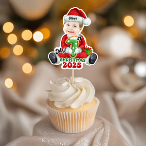Custom Photo Santa Baby Christmas Cupcake Toppers LM32 893913