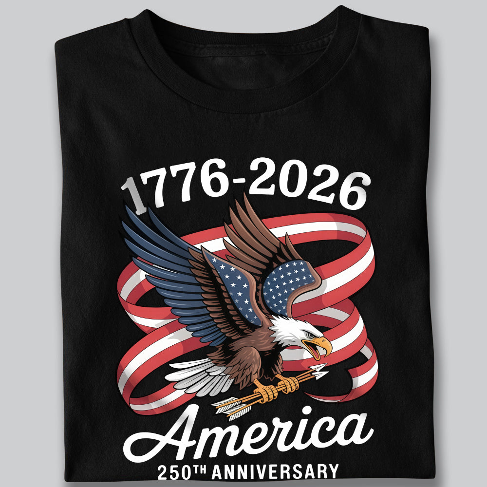 America 250Th Anniversary 1776-2026 Eagle Us Flag Dark Shirt HA75 898830