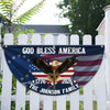 Custom Family Name Patriotic 250th Anniversary God Bless America Eagle 1776–2026 Non-Pleated Fan Flag HA75 920118