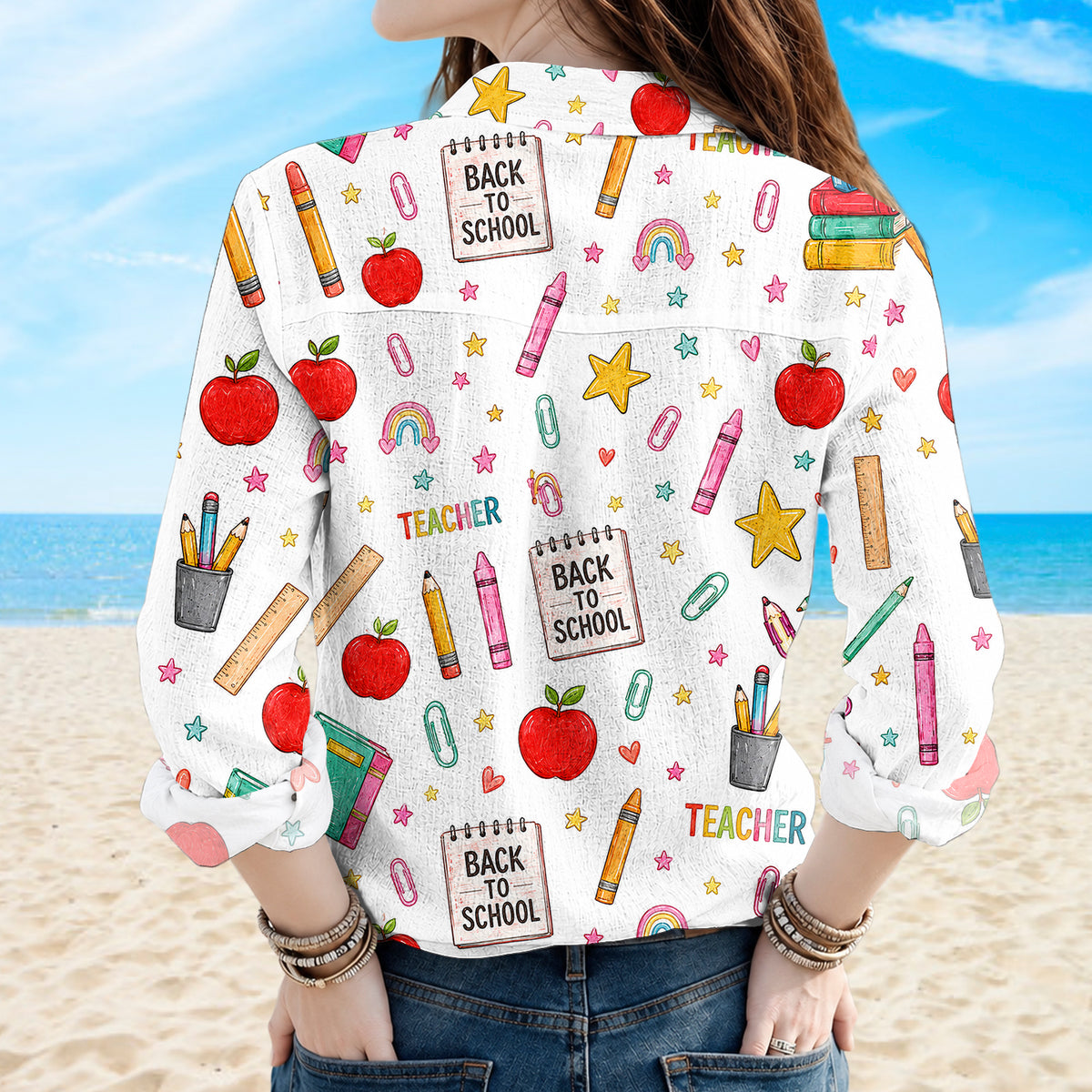 Custom Teacher Name Back To School Blouse Shirt CH07 180022