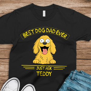 Best Dog Dad/Mom Ever Dark Shirt Personalized Gift For Dog Lovers HO82 893722