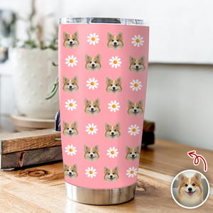 Custom Face Photo With Icon Dog Fat Tumbler Gift for Pet Lovers HA75 898546