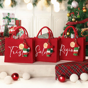 Personalized Name Red Christmas Eve Bag HO82 900444