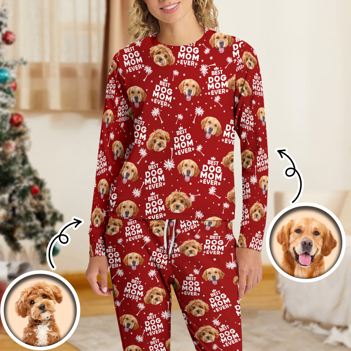 Custom Photo Best Dog Cat Dad Mom Ever Sleepwear CH07 899114