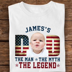 Custom Kid Photo - Dad, The Man The Myth The Legend Dad Bright Shirt HA75 892468