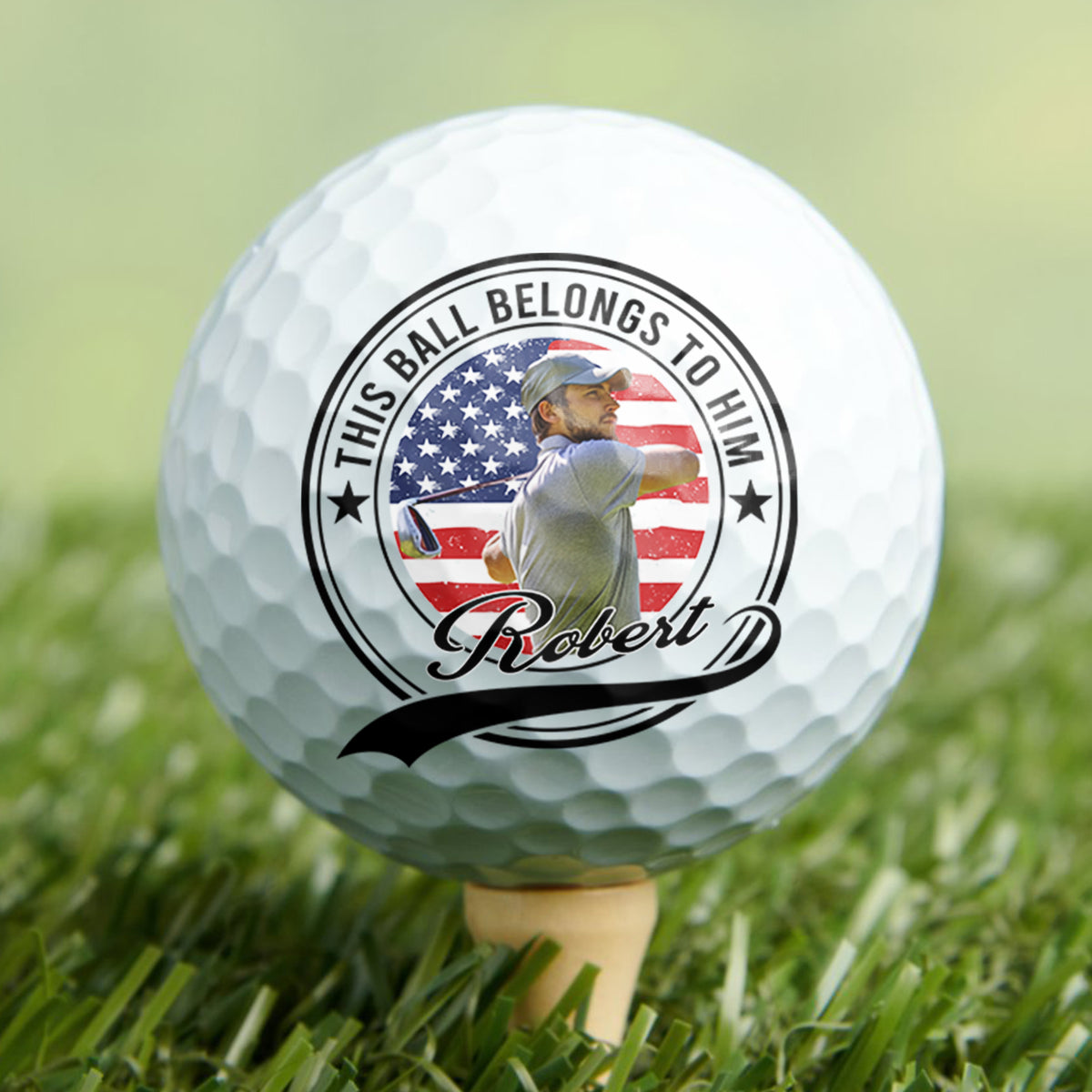 Custom Photo This Ball Belongs To Him Personalized Golf Ball HA75 921334