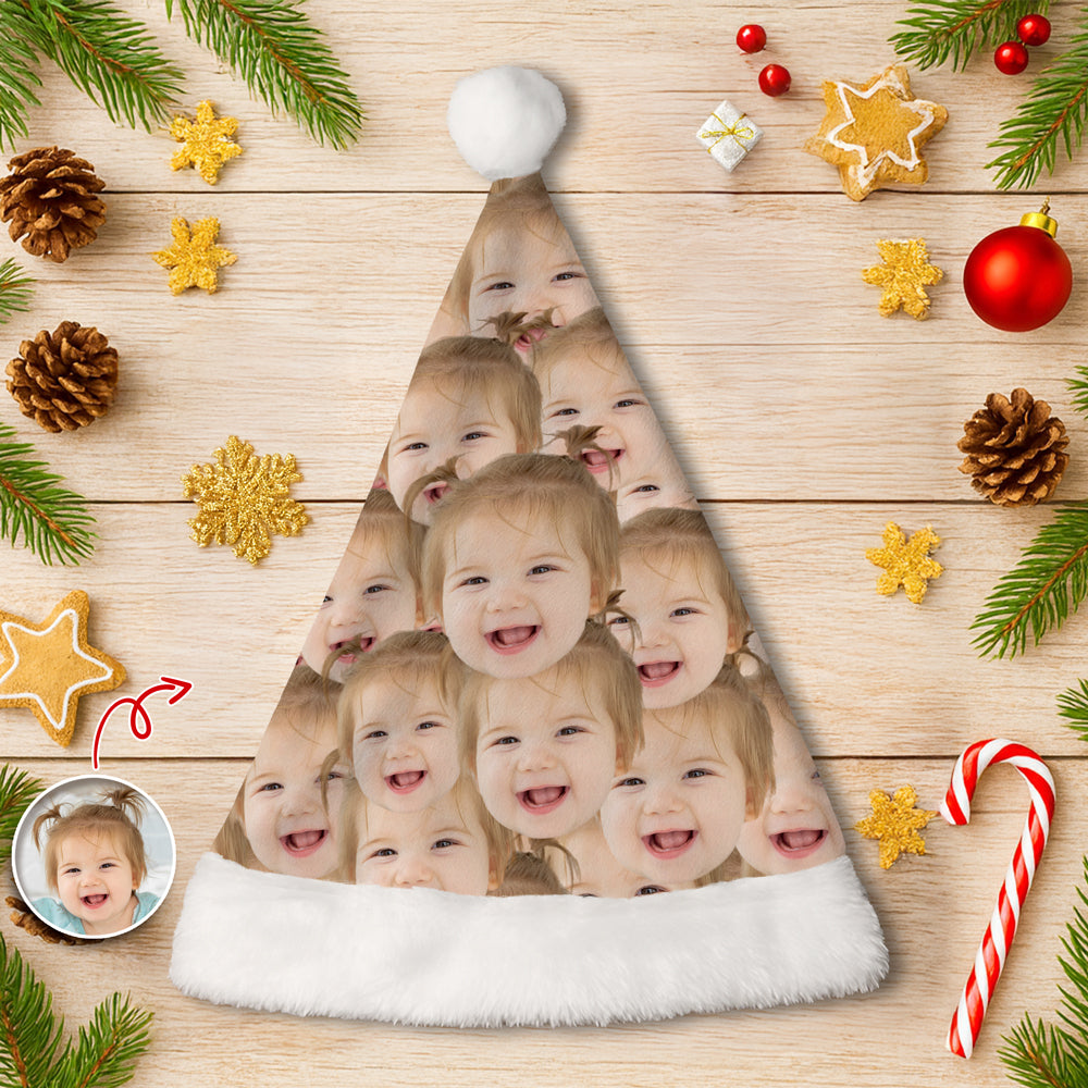 Custom Funny Human Face Portrait Unique Santa Hat For Family Gift LM32 895353