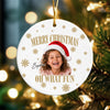 Custom Photo Merry Christmas Making Memories Ceramic Ornament - Gift For Christmas, Family Gift HO82 903310