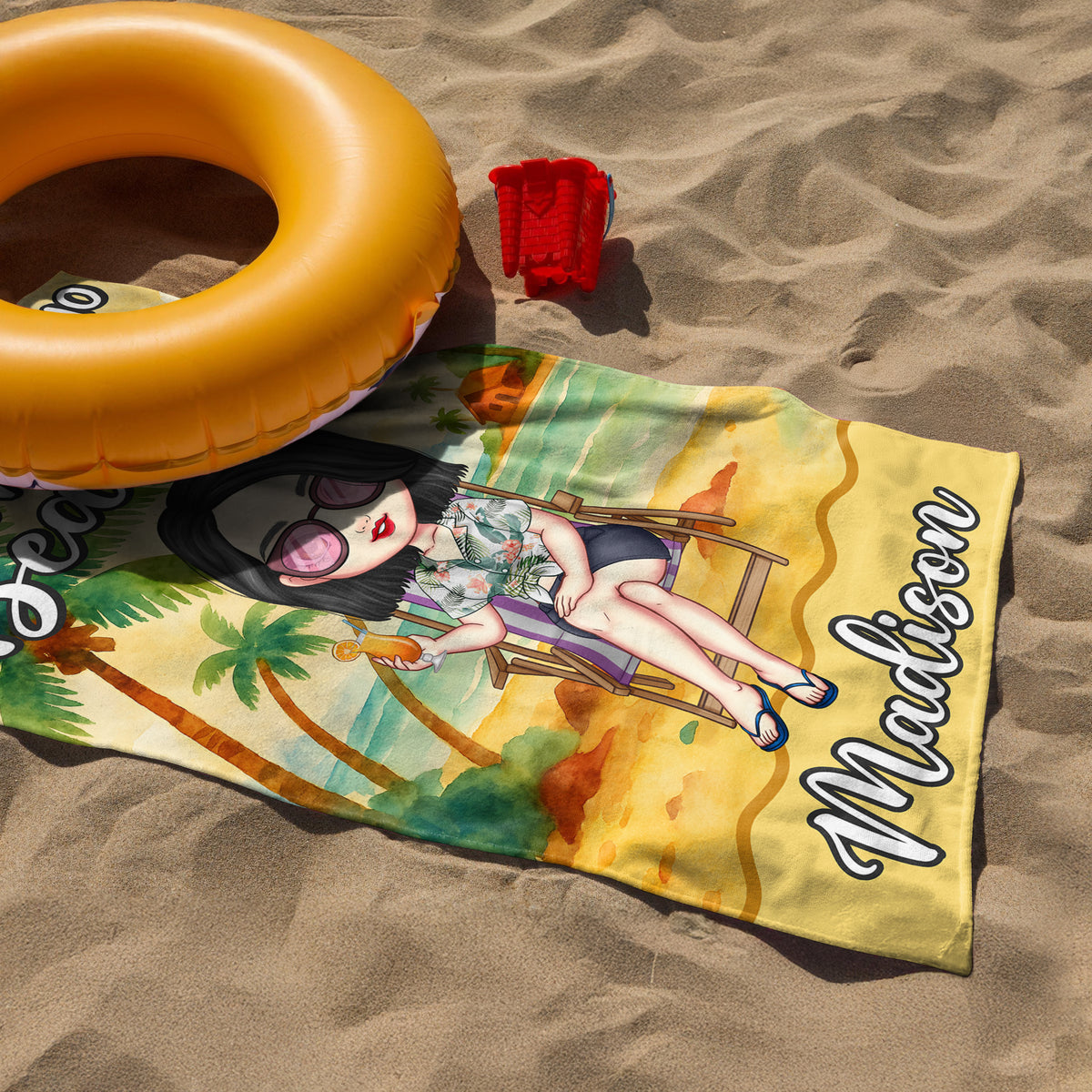 Just A Girl Who Loves Beaches Personalized Beach Towel Summer Vacation Gift CH07 895810