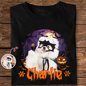 Custom Dog Cat Photo Funny Ghost Halloween Dark Shirt HO82 894978