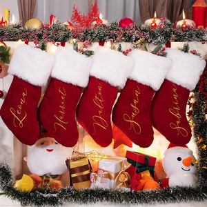 Custom Name Red Christmas Stocking Personalized Gift HO82 900442