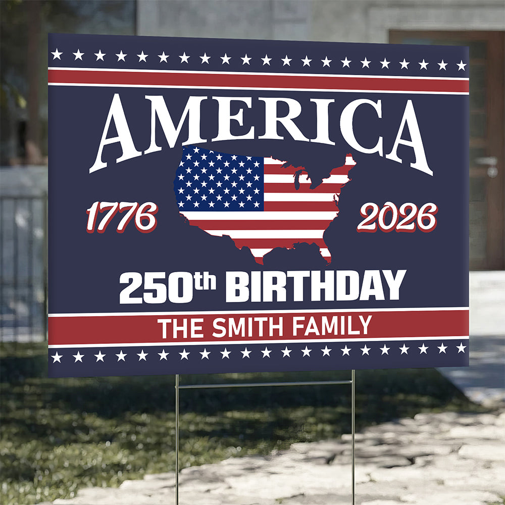 America 250 Birthday 1776-2026 Garden Yard Sign HO82 894602
