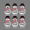 Personalized Name Funny Face Christmas Snowman LED Wooden Ornament LM32 669753