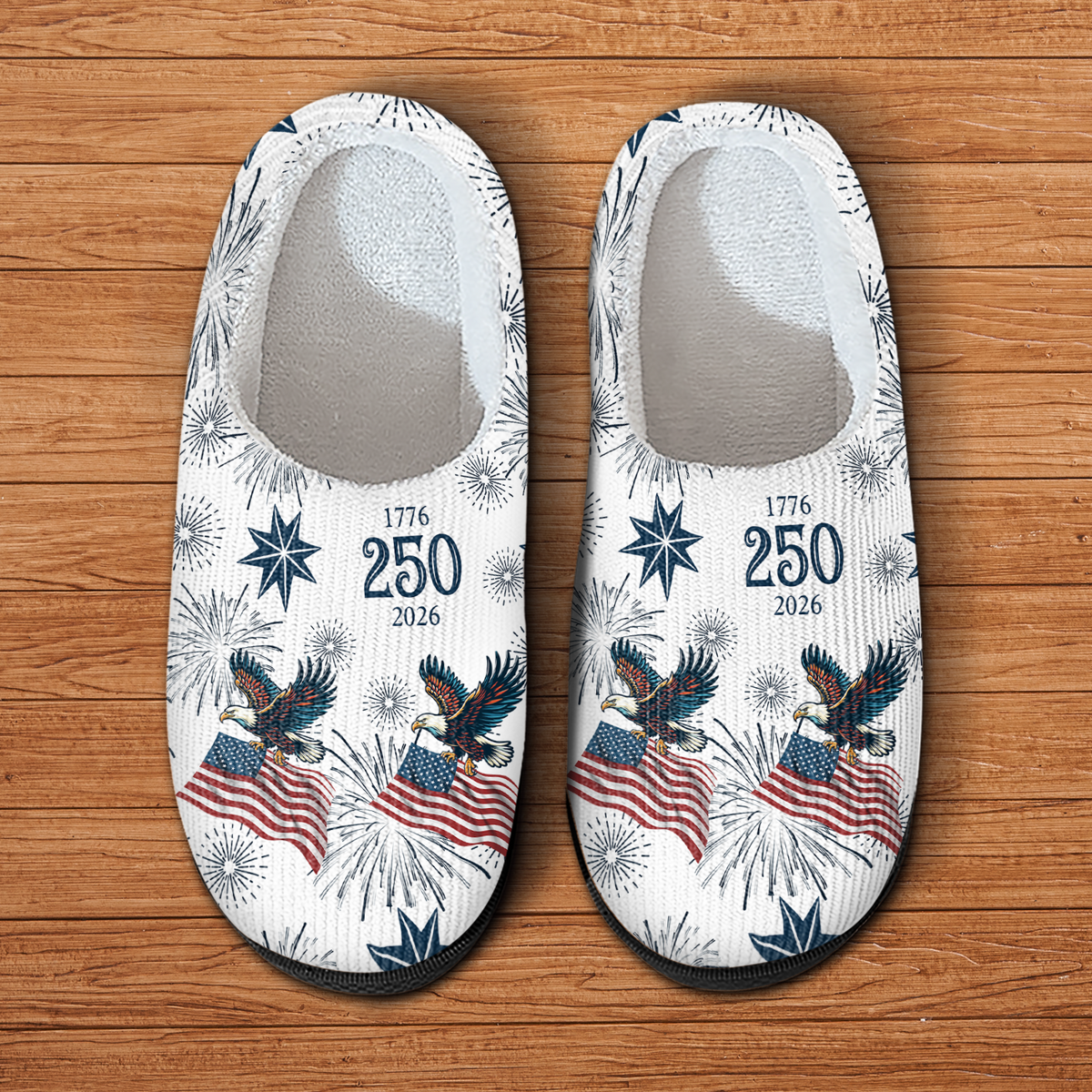 Personalized USA 250 Anniversary Eagle 1776-2026 Slippers HA75 919076