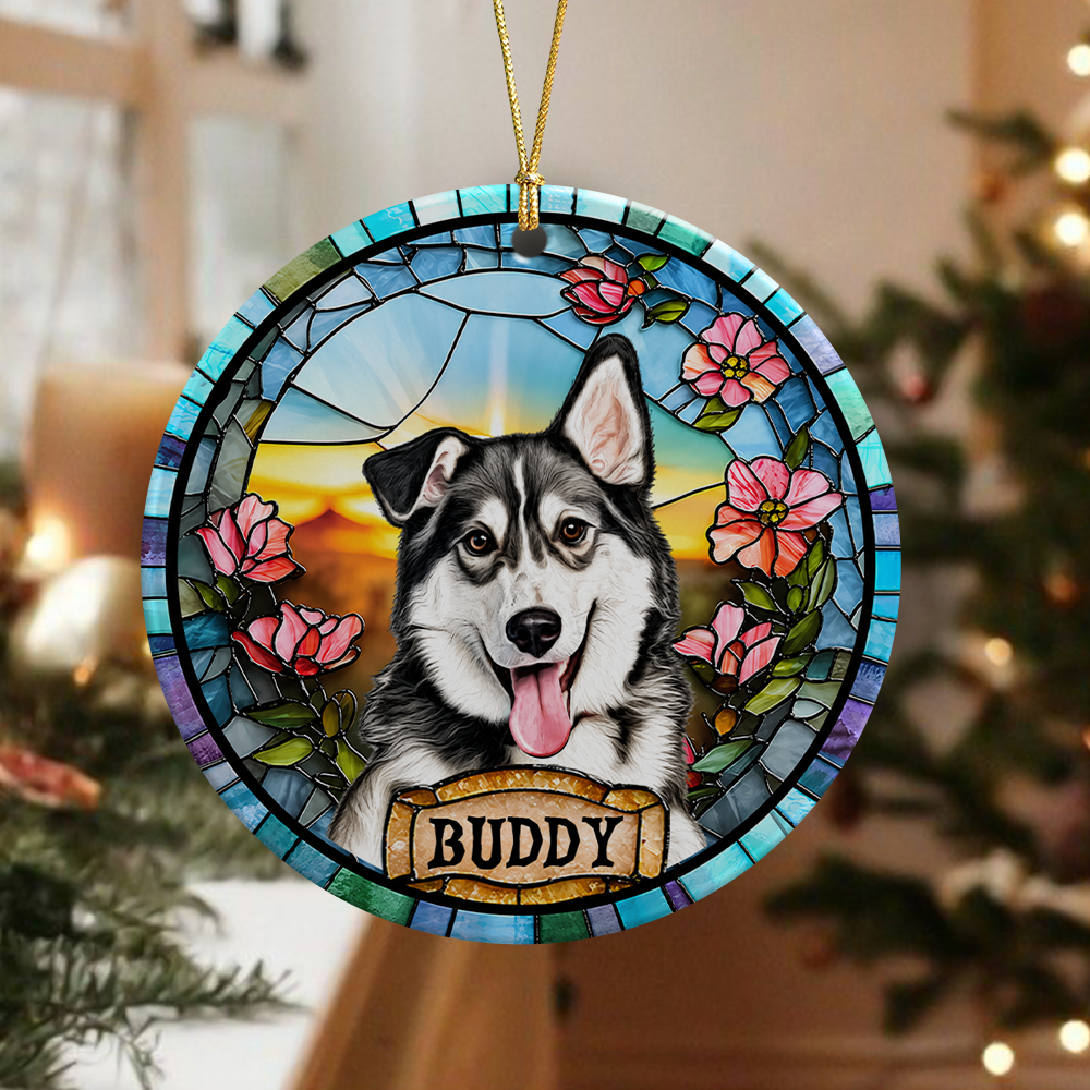 Personalized Dog Portrait Ceramic Ornament - Personalized Gift For Dog Lovers HO82 903324