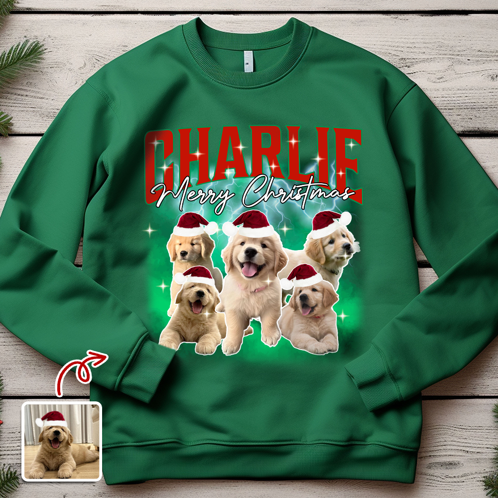 Custom Dog Photo Christmas Sweatshirt TH10 896269